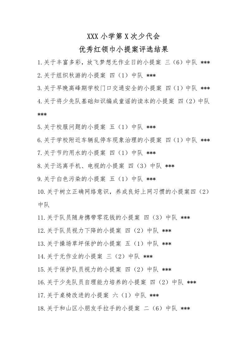 15少代会提案结果-教务文库