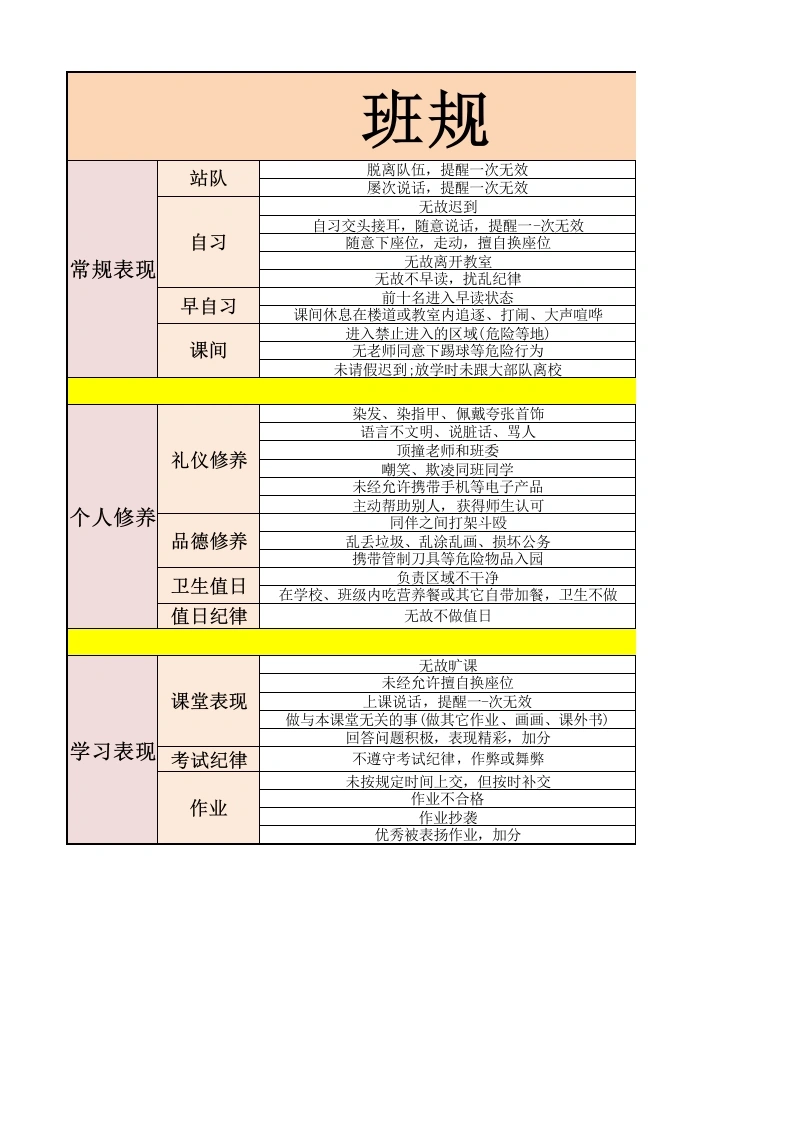 2026年春季班规-教务文库