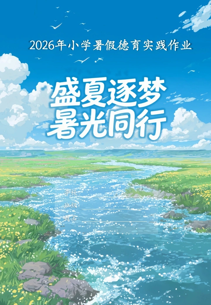 2026年暑假德育特色实践作业——盛夏逐梦，暑光同行