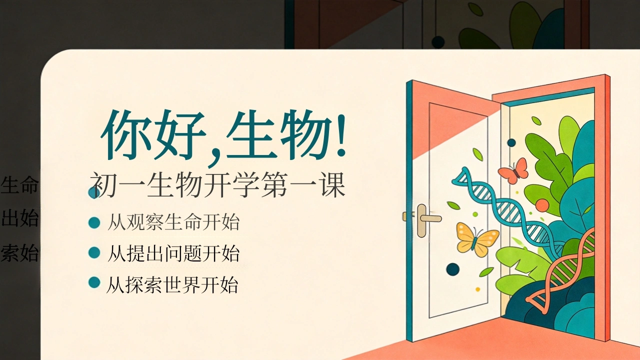 【初一】【七年级】【秋季上】【生物】开学第一课主题班会