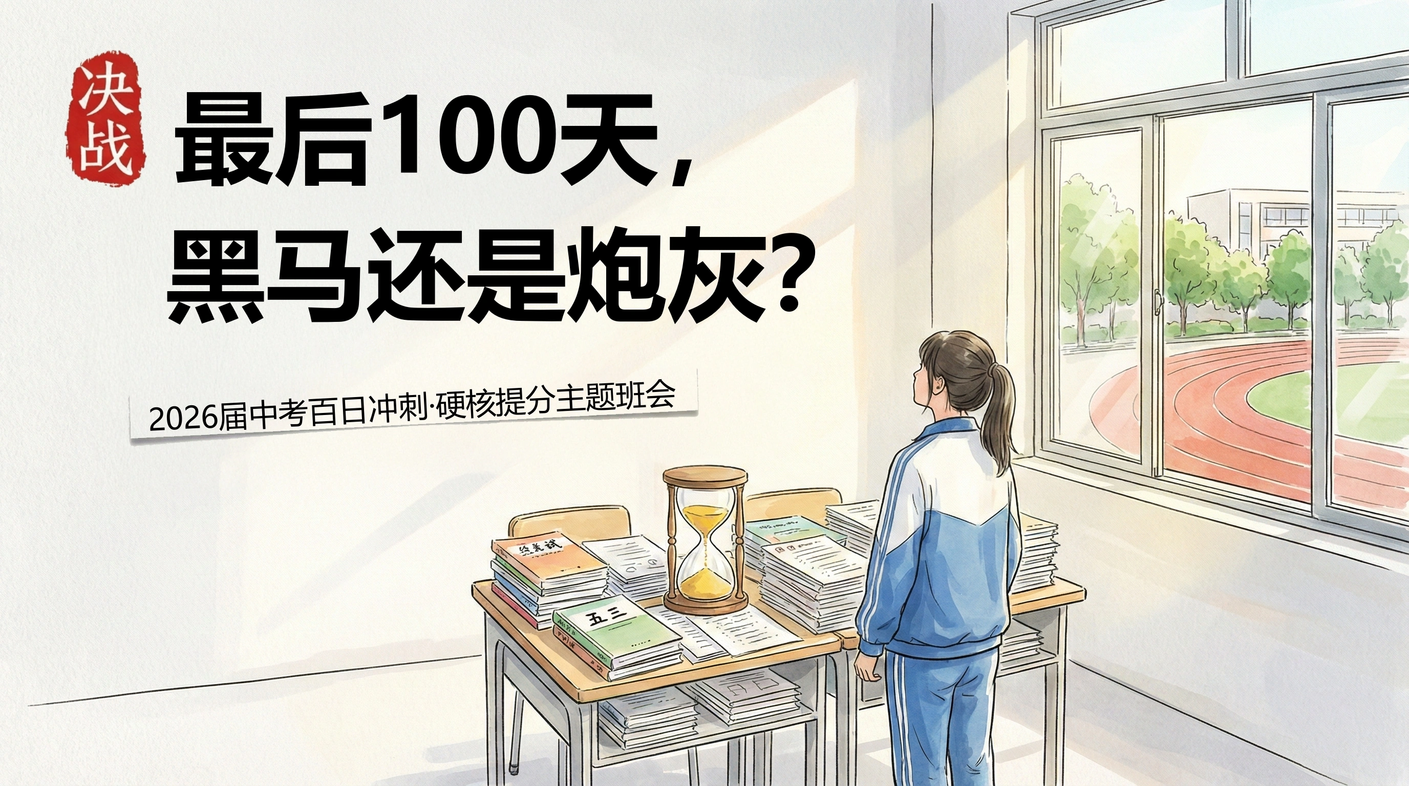 【初三】中考百日冲刺誓师主题班会：最后一百天黑马还是炮灰