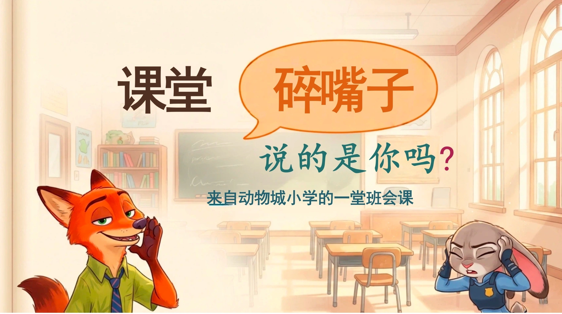 【小学】【纪律主题】班会：碎嘴子的代价