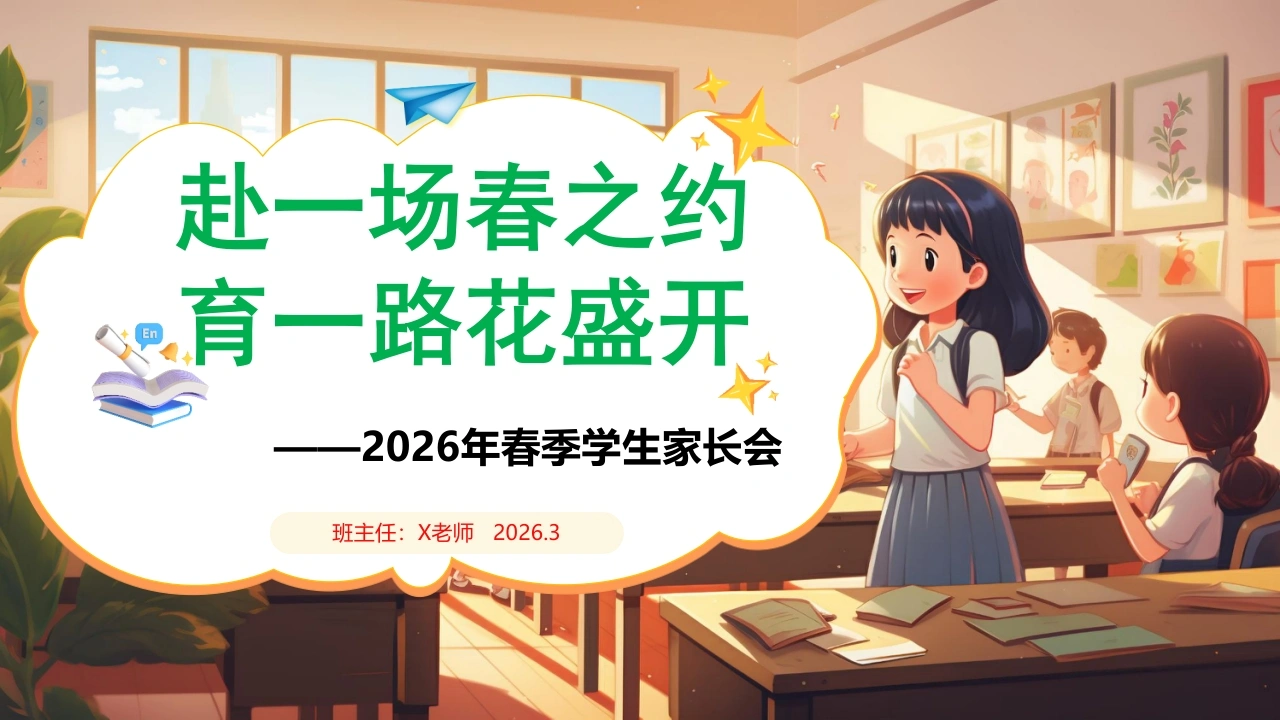 【小学通用】【春季下】家长会：赴一场春之约，育一路花盛开