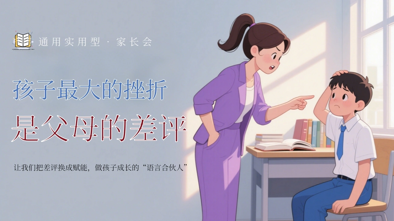 【通用】家长会【孩子最大的挫折，是父母的差评】-教务文库