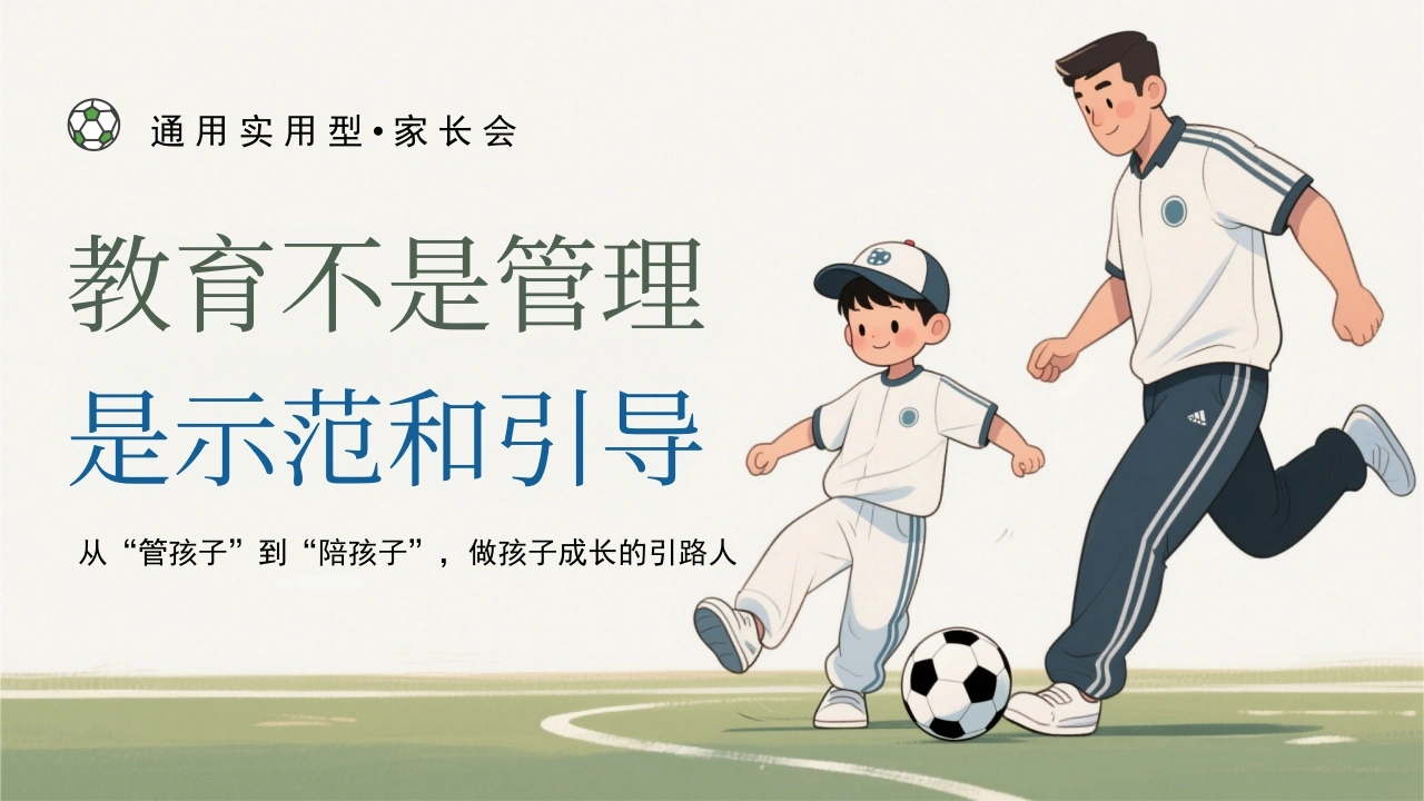 【通用】家长会【教育不是管理，是示范和引导】-教务文库