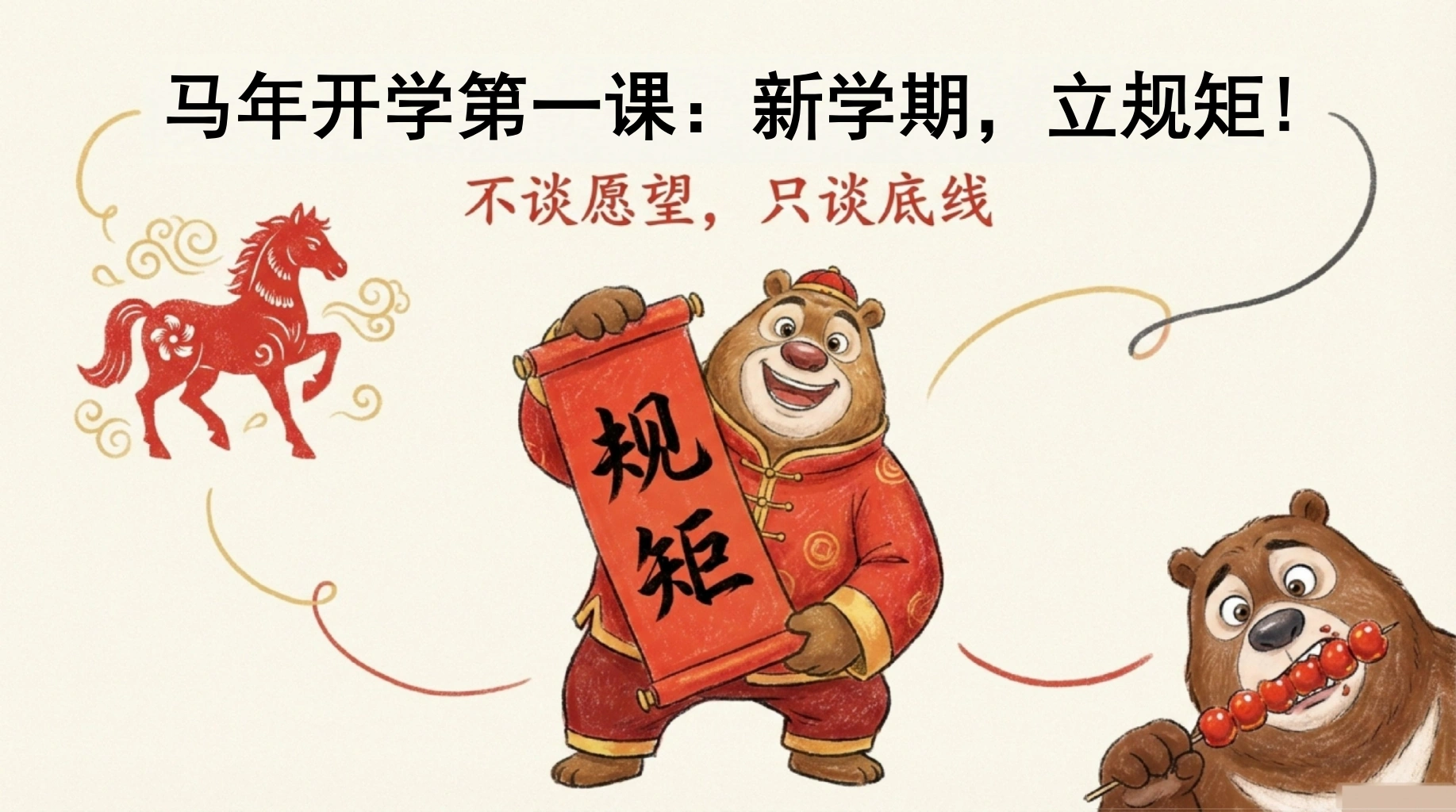 【通用】马年春季开学第一课：新学期，立规矩——不谈愿望，只谈底线