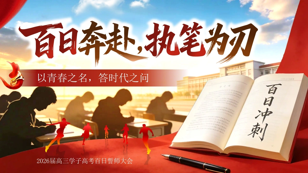 【高三】高考百日誓师主题班会：百日奔赴，执笔为刃