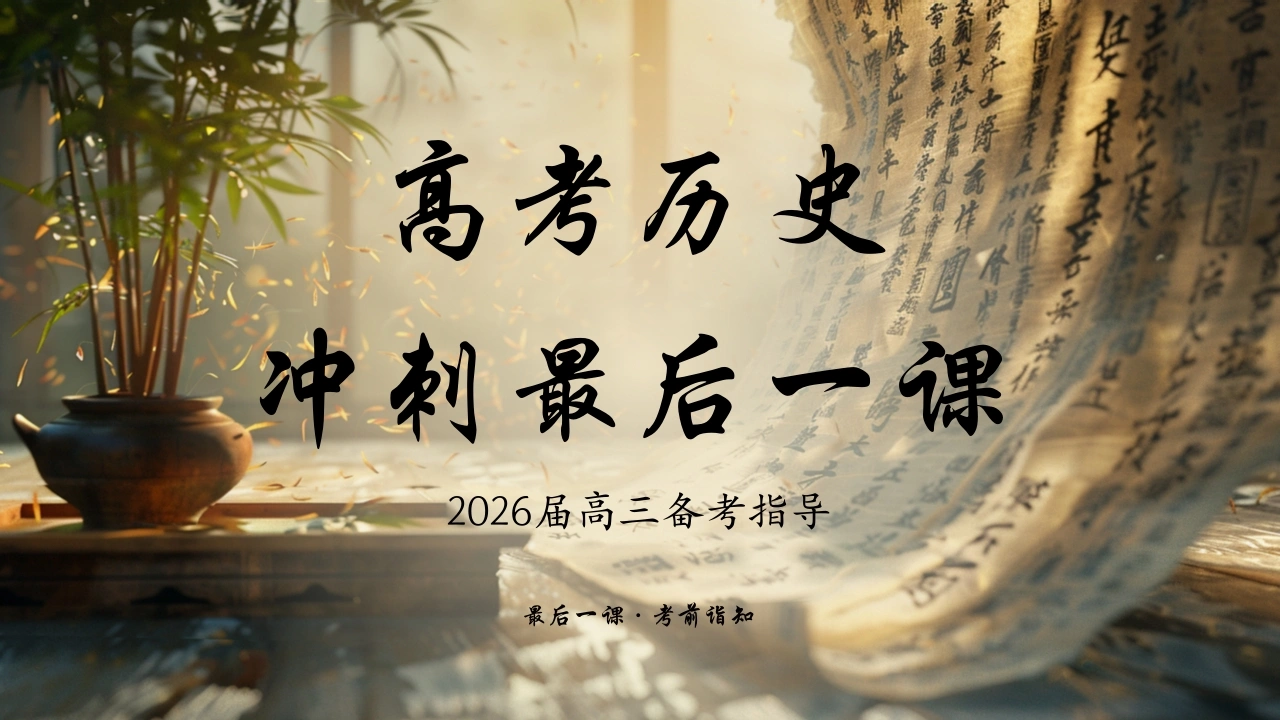 【高三下】【历史】高考考前最后一课冲刺主题班会-教务文库