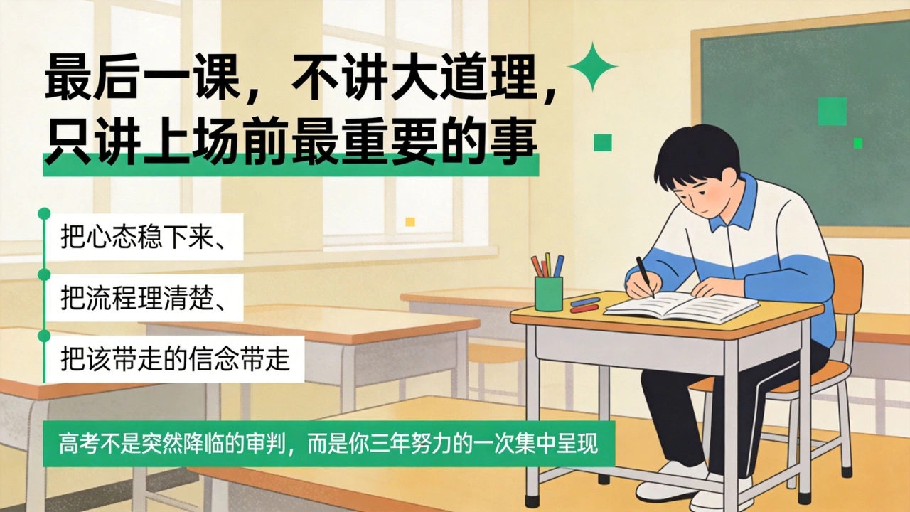 【高三下】高考前最后一课主题班会：带着底气奔赴考场-教务文库