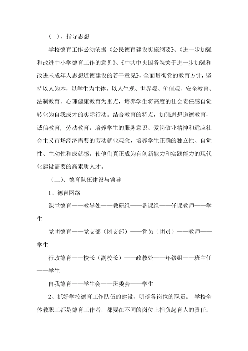 中小学德育工作调研汇报-教务文库
