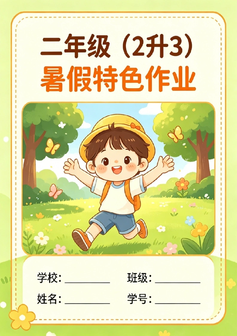 二年级(2升3)暑假假特色作业