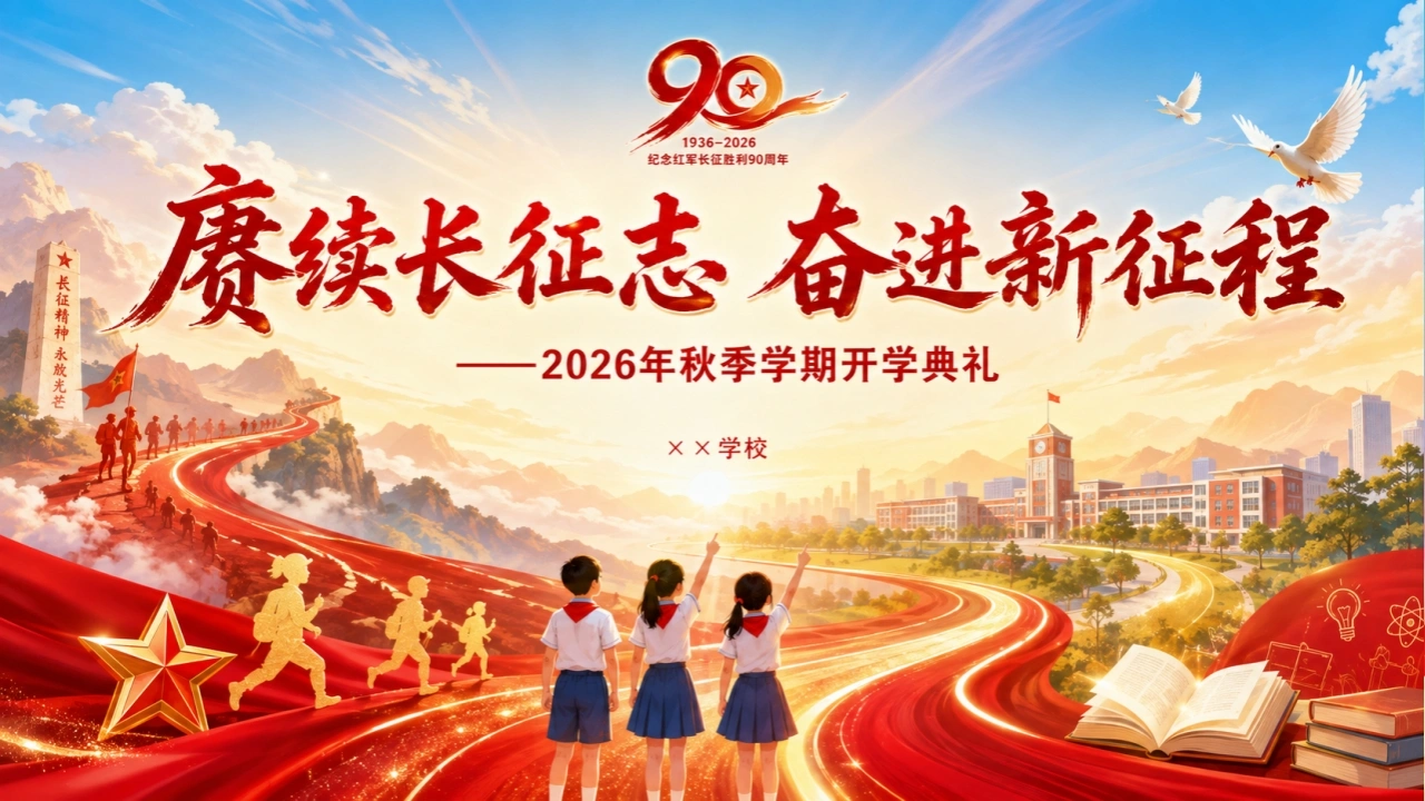 开学典礼背景PPT-教务文库